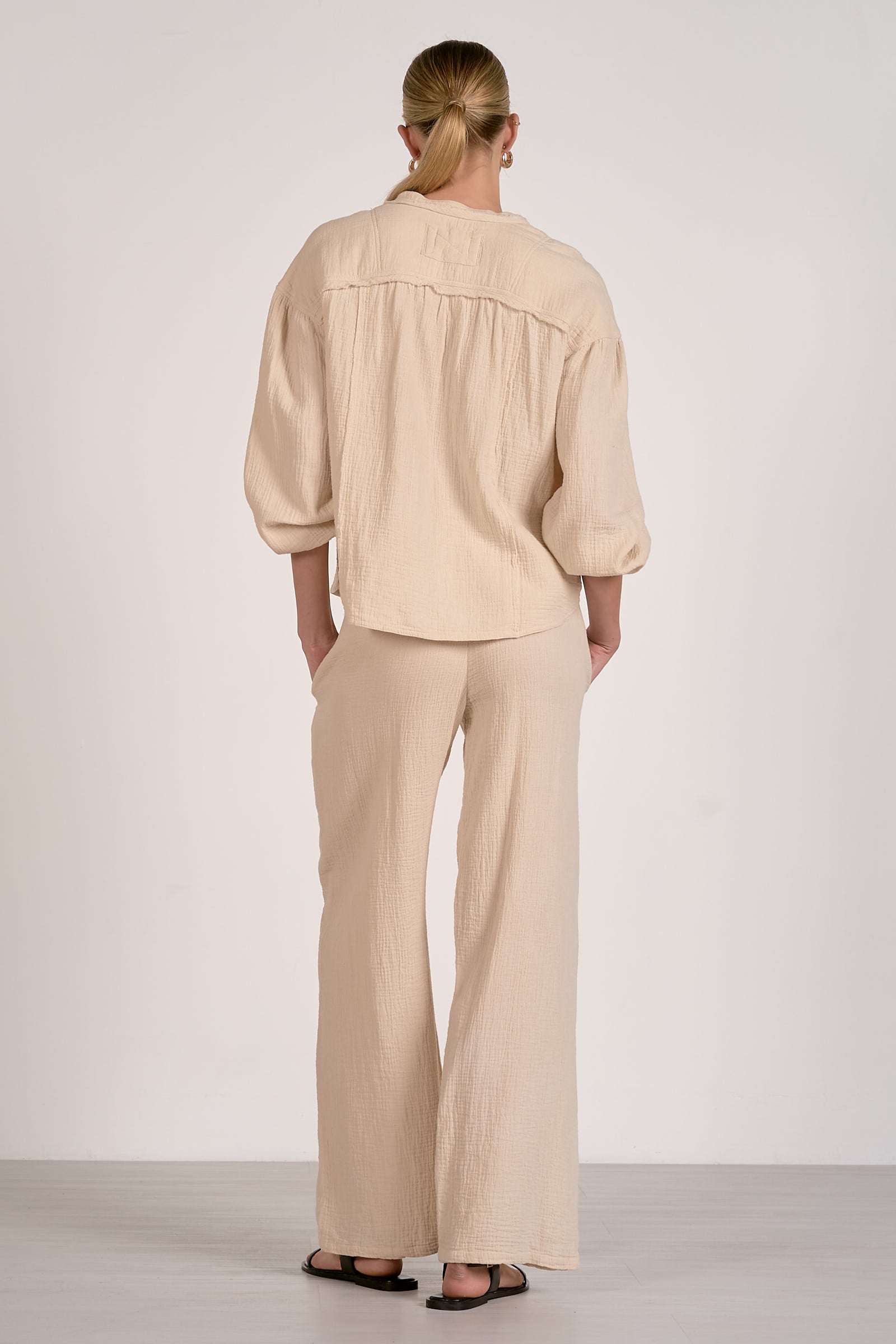 Gauze Button Down Top