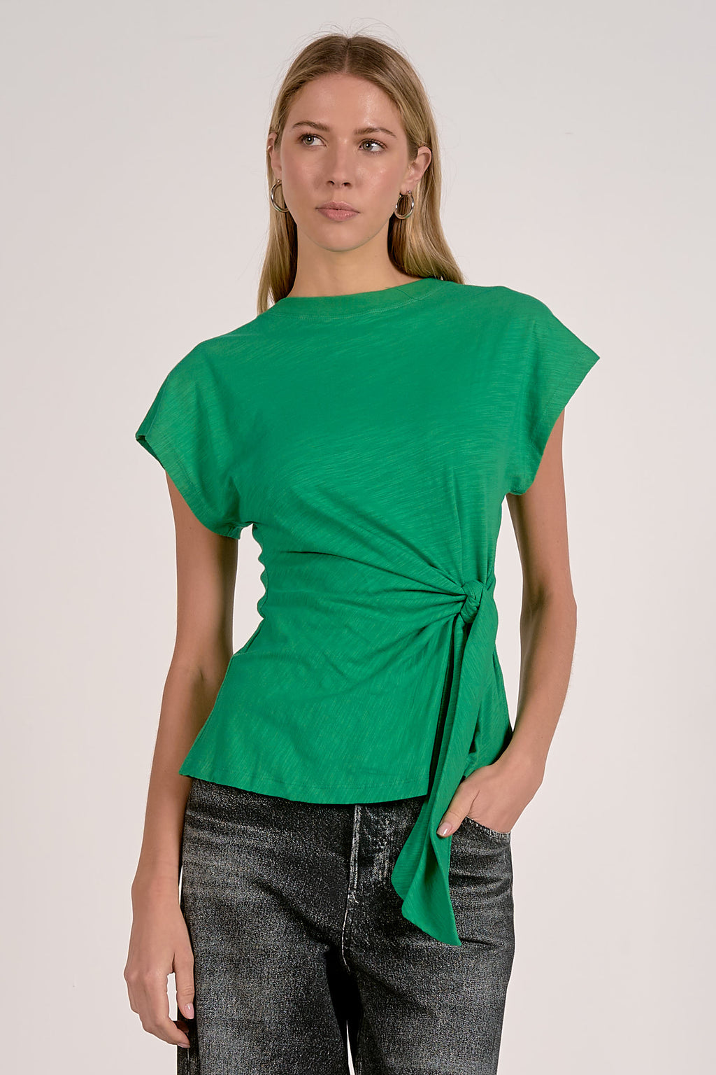 Cap Sleeve Tie Top