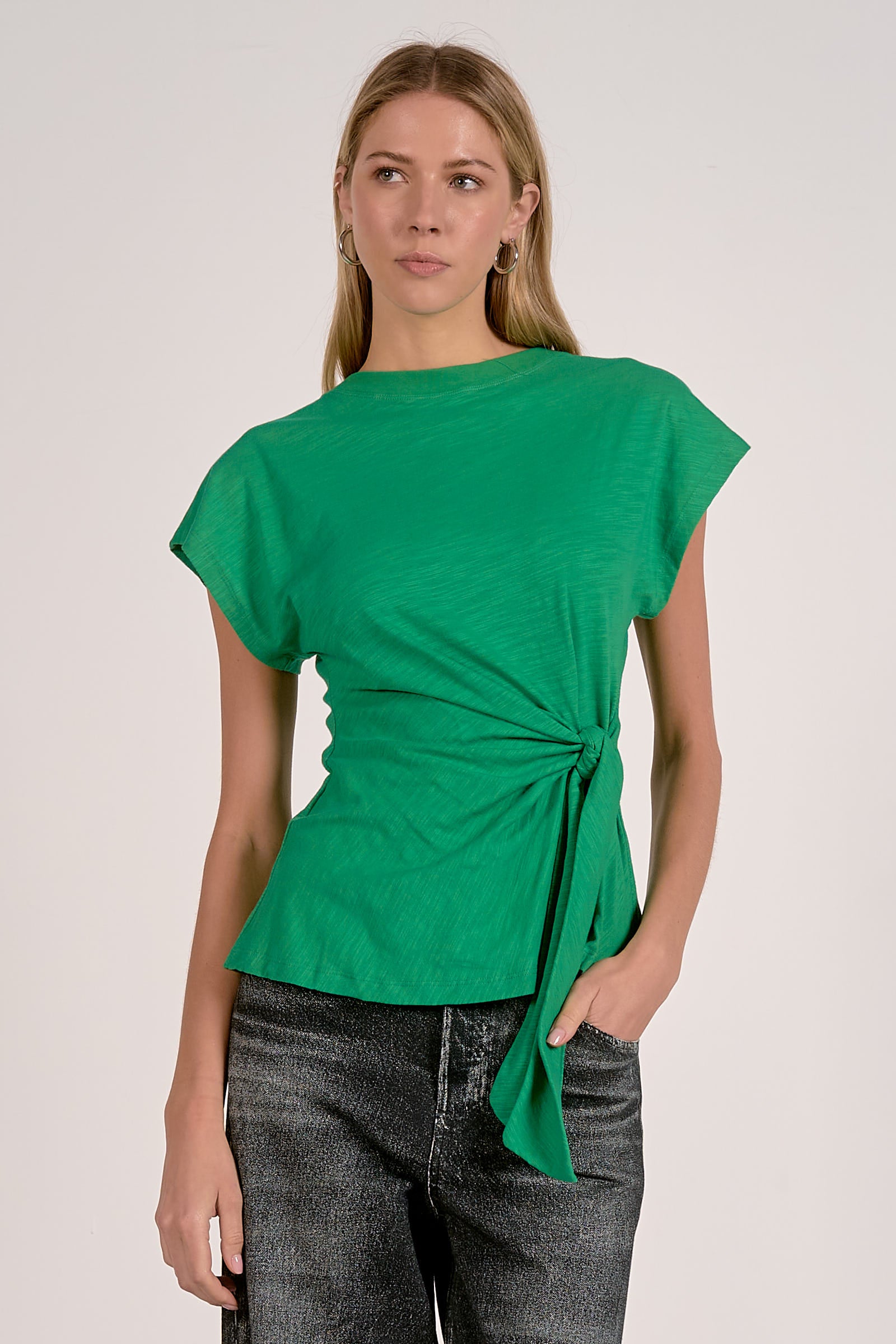 Cap Sleeve Tie Top