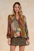 Mixed Pattern Blouse