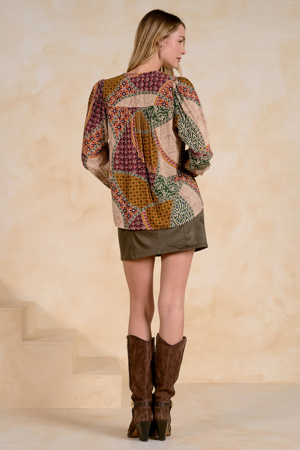 Mixed Pattern Blouse
