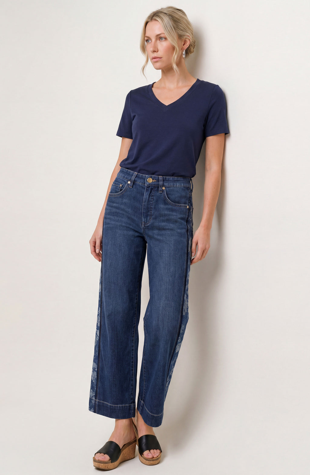 Jacquard Block Jeans