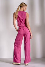 Pleated Linen Pants