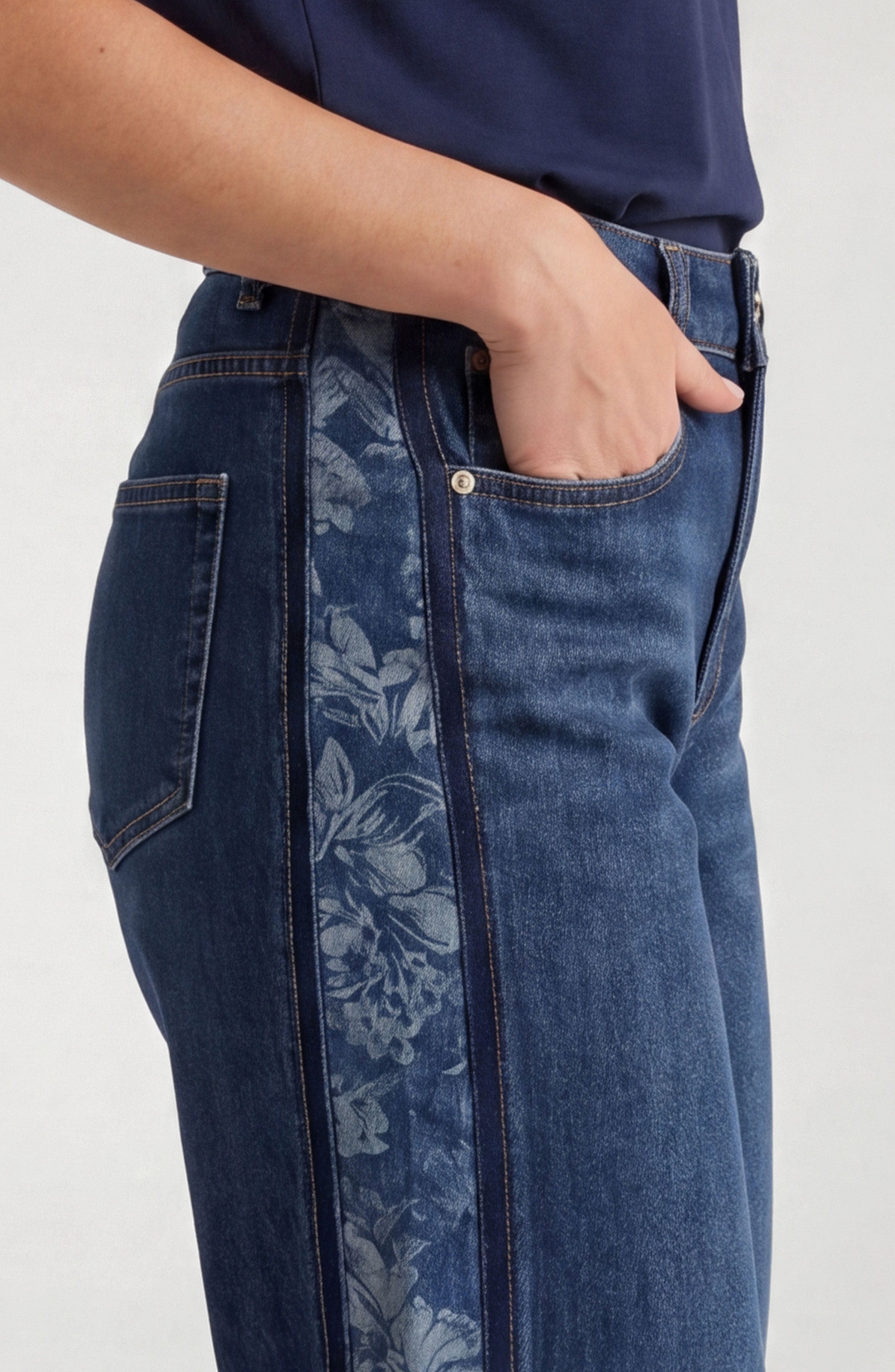 Jacquard Block Jeans
