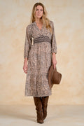 Smocked Waist Midi Dress