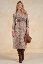 Smocked Waist Midi Dress