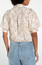 Puff Sleeve Woven Top