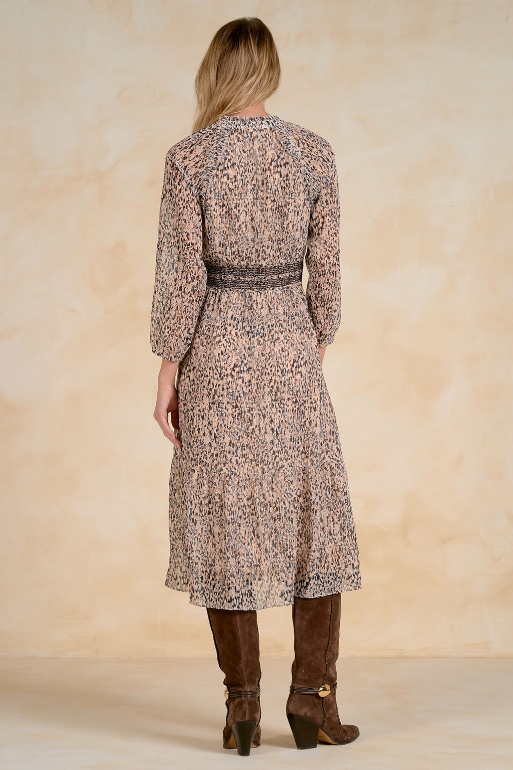 Smocked Waist Midi Dress