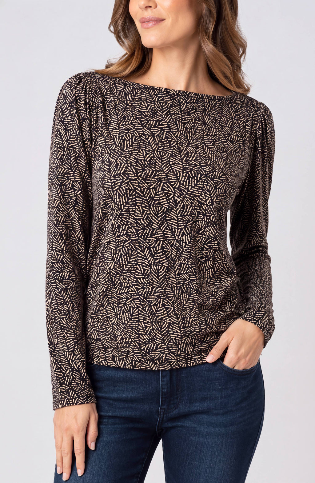Jewel Neck Knit Top