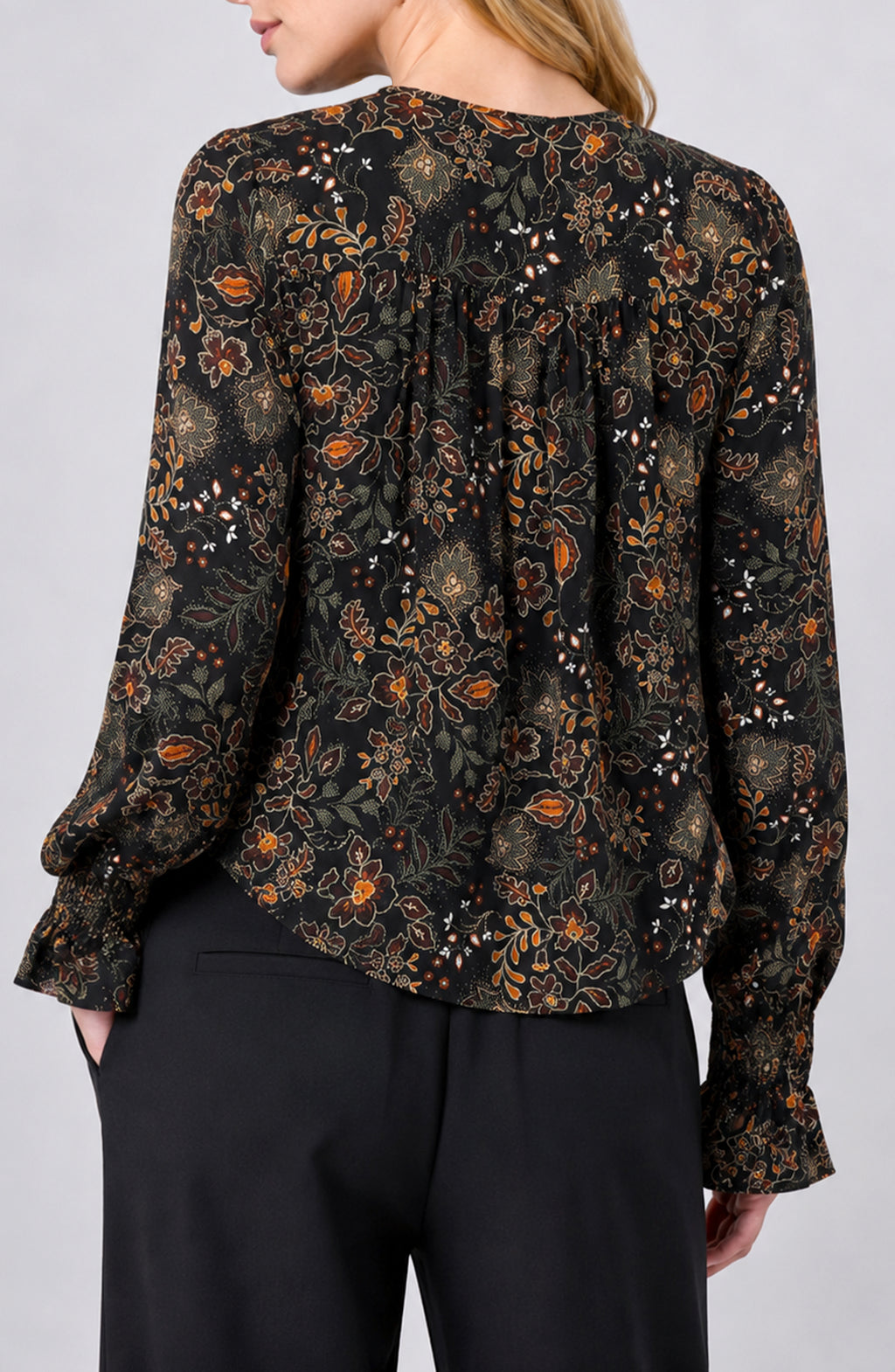 Pintuck Woven Blouse