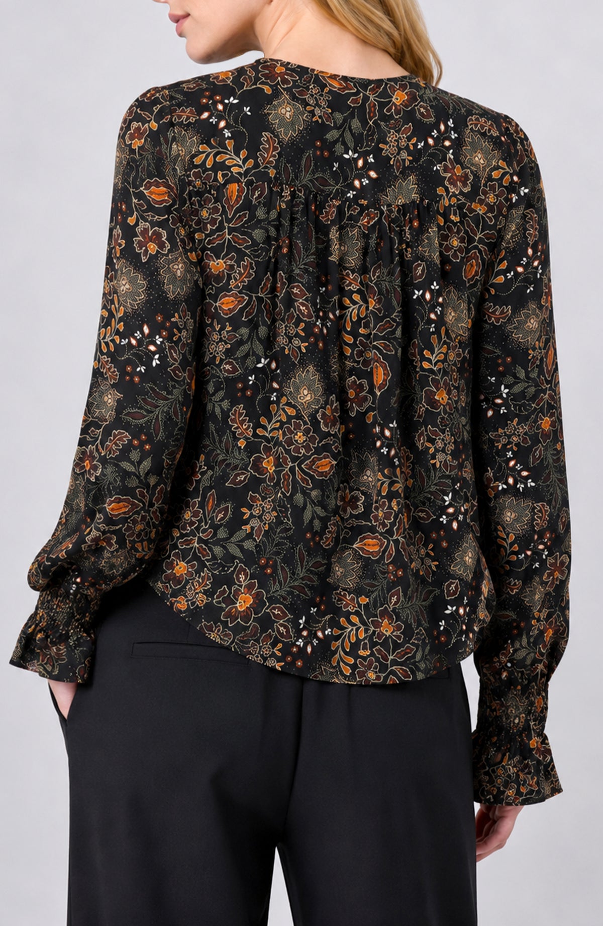 Pintuck Woven Blouse