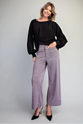 Plaid Straight Leg Pants