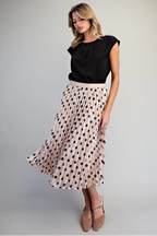 Polka Dot Pleated Skirt