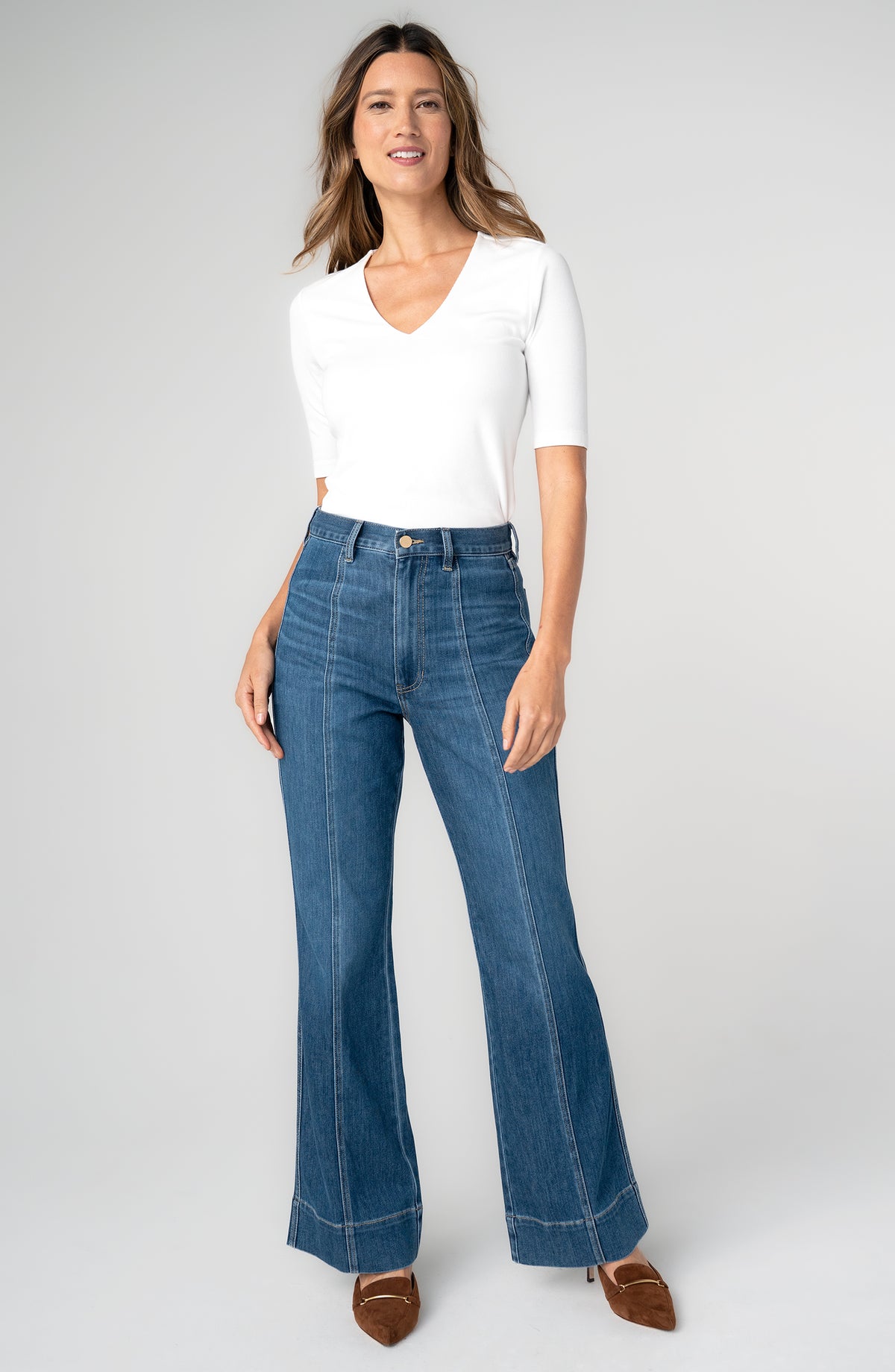 Relaxed Seam Bootcut Jeans