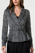 Belted Peplum Blazer